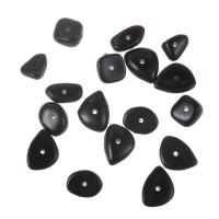 Acryl Schmuck Perlen, Klumpen, schwarz, 12mm, Bohrung:ca. 1mm, 100PCs/Tasche, verkauft von Tasche