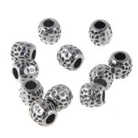 CCB Plastic Beads, Copper Coated Plastic, Drum, antique silver color plated Approx 2-3mm 
