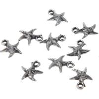 CCB Plastic Pendants, Copper Coated Plastic, Starfish, antique silver color plated Approx 1mm 
