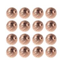 Plated CCB Plastic Beads, Copper Coated Plastic, Round, rose gold color plated, 12mm Approx 1mm 