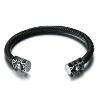Bracelet en acier inoxydable, ionique noire, pour homme, 6mm, Diamètre inté Environ 66mm, Vendu par PC