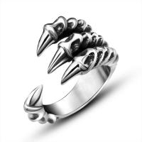 Men Stainless Steel Ring in Bulk, Claw, polished & for man & blacken, 16mm 