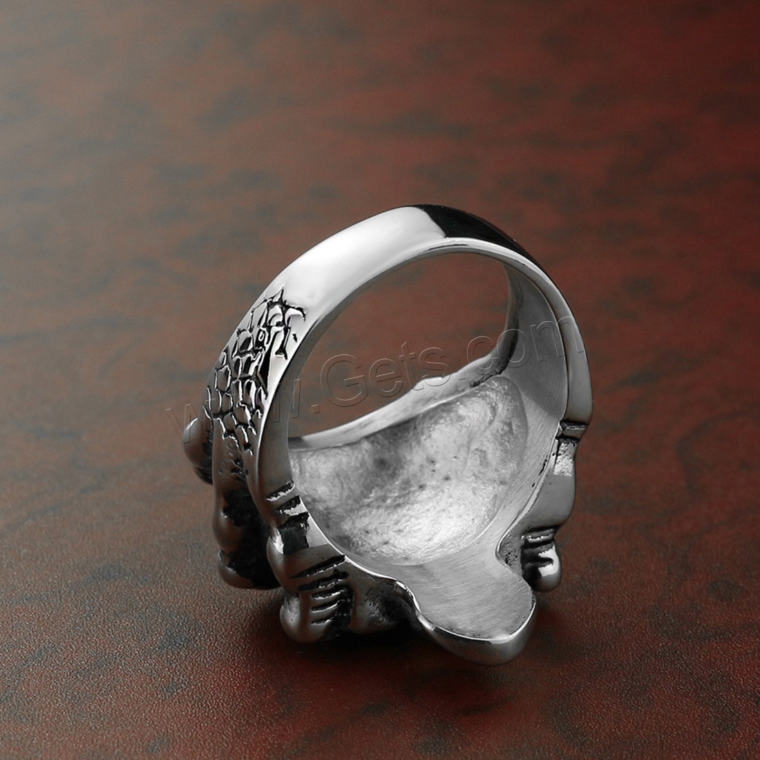 Men Stainless Steel Ring in Bulk, Skull, polished, Corrosion-Resistant & different size for choice & for man & blacken, 27mm, Sold By PC