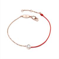 Stainless Steel Bracelet, with Nylon Cord, with 1lnch extender chain, plated, oval chain & for woman & with rhinestone Approx 6.7 Inch 