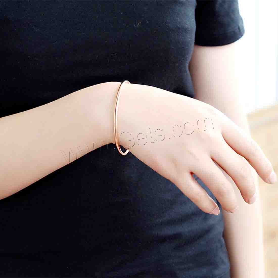 Stainless Steel Bangle, 316L Stainless Steel, Donut, plated, different size for choice & for woman, more colors for choice, Sold By PC