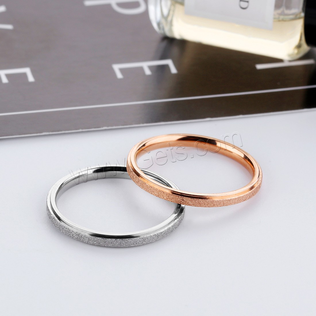 Stainless Steel Finger Ring, plated, different size for choice & for woman, more colors for choice, 2mm, Sold By PC