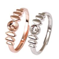 Bases de anillo de latón, metal, chapado, ajustable & para mujer, más colores para la opción, libre de níquel, plomo & cadmio, 20x5x3mm, diámetro interior:aproximado 0.8mm, tamaño:7.5-11.5, Vendido por UD