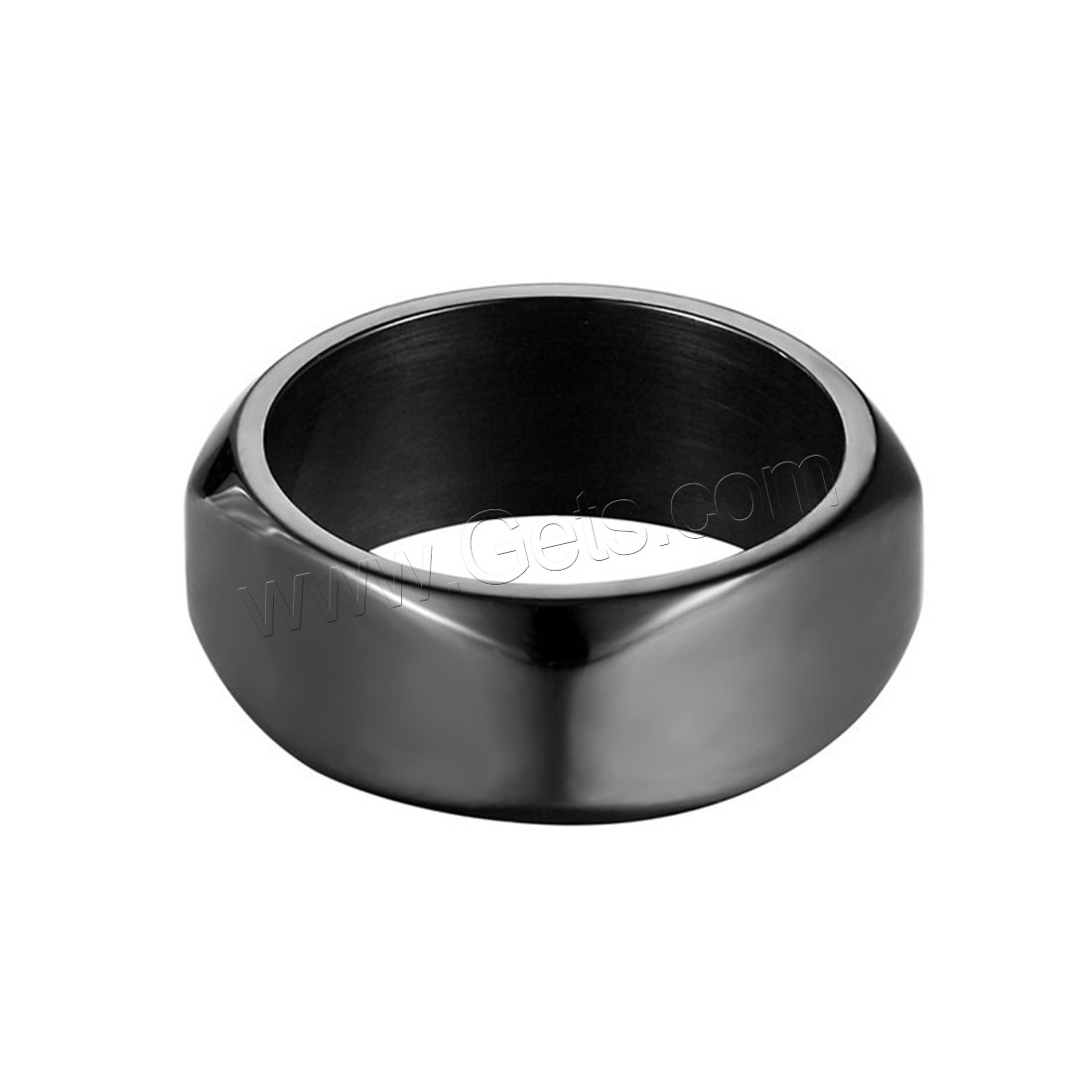 Titanium Steel Finger Ring, black ionic, Unisex & different size for choice, 8mm, Sold By PC
