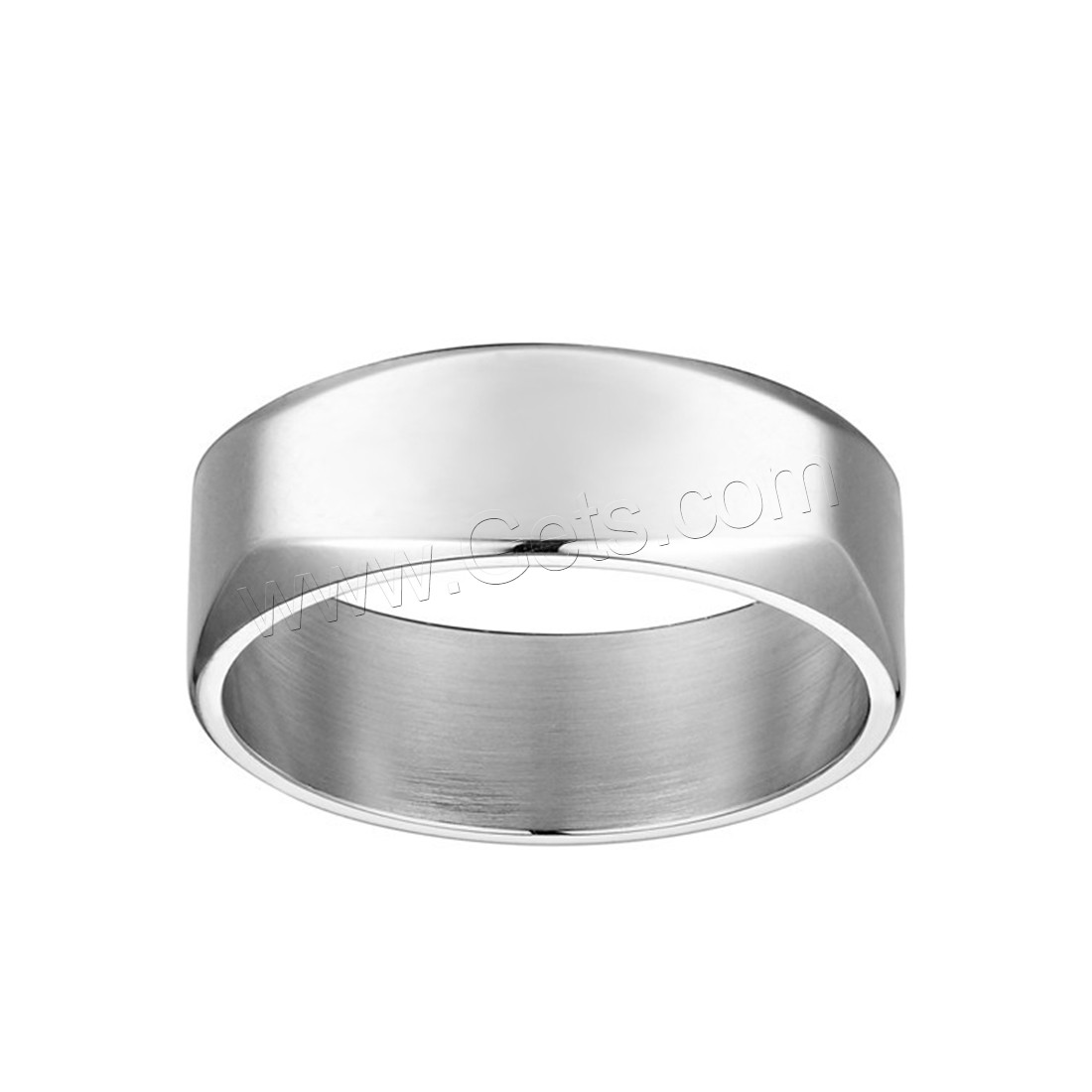 Stainless Steel Finger Ring, Unisex & different size for choice, original color, 8mm, Sold By PC