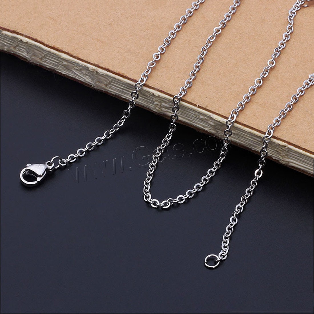 collier de chaîne en inox , acier inoxydable, longueur différente pour le choix & unisexe & chaîne ovale, couleur originale, 2mm, Vendu par brin