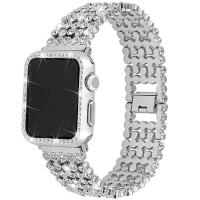 Watch Band, Zinc Alloy, plated, waterproof & with rhinestone 160mm Approx 8.6 Inch 