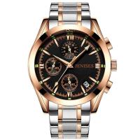 Men Wrist Watch, Stainless Steel, with zinc alloy dial & Glass, plated, for man & waterproof & with rhinestone Approx 9.4 Inch 