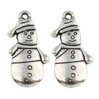 Zinc Alloy Christmas Pendants, Snowman, antique silver color plated, Christmas jewelry, lead & cadmium free Approx 1.5mm 