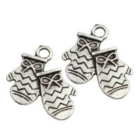 Zinc Alloy Christmas Pendants, Christmas Glove, antique silver color plated, Christmas jewelry, lead & cadmium free Approx 1.5mm 