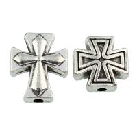 Zinc Alloy Jewelry Beads, Cross, antique silver color plated lead & cadmium free Approx 1.5mm 