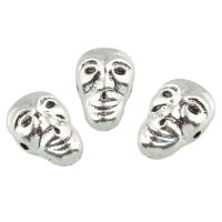 Zinc Alloy Jewelry Beads, Skull, antique silver color plated, lead & cadmium free Approx 1mm 