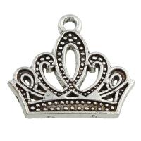 Zinc Alloy Crown Pendants, antique silver color plated, lead & cadmium free Approx 1.5mm 