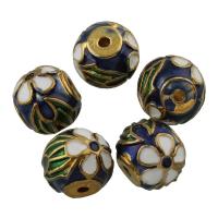 Enamel Zinc Alloy Beads, Drum, gold color plated, lead & cadmium free Approx 1mm 