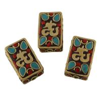Indonesia Jewelry Beads, with Zinc Alloy, Rectangle, antique bronze color plated, lead & cadmium free Approx 2mm 