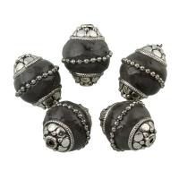 Indonesia Jewelry Beads, with Zinc Alloy, Olive, antique silver color plated, lead & cadmium free Approx 1mm 