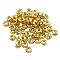 Verkupferter Kunststoff Zwischenperlen, Kreisring, goldfarben plattiert, 2x6mm, Bohrung:ca. 3mm, 100PCs/Tasche, verkauft von Tasche