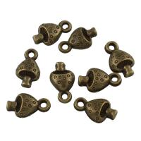 Zinklegierung Anhänger, antike Bronzefarbe plattiert, frei von Blei & Kadmium, 8x13x3mm, Bohrung:ca. 1.5mm, 100G/Tasche, verkauft von Tasche