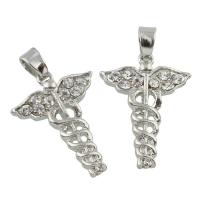 Zinc Alloy Jewelry Pendants, platinum color plated, lead & cadmium free Approx 