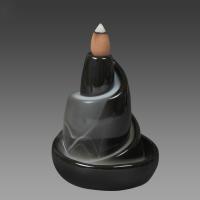 Brûleur d’encens de reflux de porcelaine, durable, noire Vendu par PC