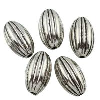 Plated CCB Plastic Beads, Copper Coated Plastic, Oval, antique silver color plated Approx 1.5mm 