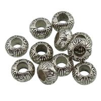 Plated CCB Plastic Beads, Copper Coated Plastic, Drum, antique silver color plated Approx 3mm 