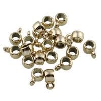 Zinklegierung Stiftöse Perlen, vergoldet, frei von Blei & Kadmium, 4x9x6mm, Bohrung:ca. 1.5mm, 20PCs/Tasche, verkauft von Tasche