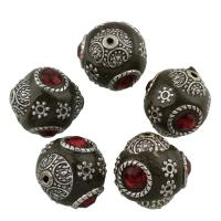 Indonesia Jewelry Beads, Zinc Alloy, with Indonesia, Drum, antique silver color plated, lead & cadmium free Approx 1mm 
