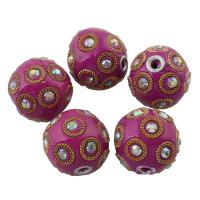 Indonesia Jewelry Beads, Zinc Alloy, with Indonesia, gold color plated, with rhinestone, lead & cadmium free, 24mm Approx 3mm 
