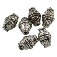 Copper Coated Plastic Beads, Drum, antique silver color plated Approx 2mm 