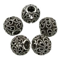 Zinc Alloy European Beads, antique silver color plated, without troll, nickel & cadmium free Approx 5mm 