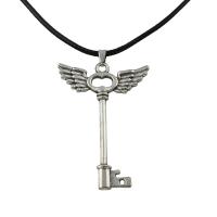 Zinc Alloy Necklace, with 5cm extender chain, Key, antique silver color plated, nickel & cadmium free Approx 23 Inch 