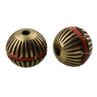 Rhinestone Zinc Alloy Beads, antique gold color plated, with rhinestone, lead & nickel free Approx 1mm 