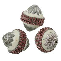 bijoux de perles d'Indonésie, alliage de zinc, avec Indonésie, lune, Placage de couleur platine, avec strass, sans plomb et nickel Environ 1mm, Vendu par PC