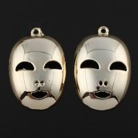 Zinc Alloy Jewelry Pendants, Mask, gold color plated, lead & nickel free Approx 1mm 