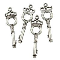 Zinc Alloy Key Pendants, antique silver color plated, lead & cadmium free Approx 2mm 