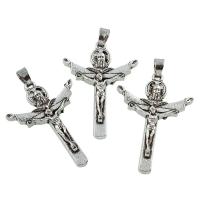 Zinc Alloy Christian Pendant, Crucifix Cross, antique silver color plated, lead & cadmium free Approx 