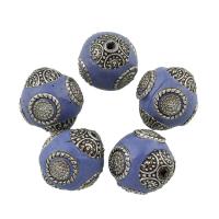 Indonesia Jewelry Beads, Zinc Alloy, with Indonesia, Round, plated lead & cadmium free Approx 1mm 