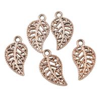 Zinc Alloy Leaf Pendants, rose gold color plated, hollow, lead & cadmium free Approx 1.5mm 