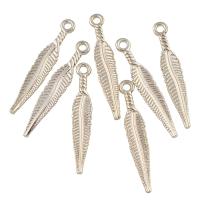 Zinc Alloy Leaf Pendants, real gold plated, lead & cadmium free Approx 1.5mm 
