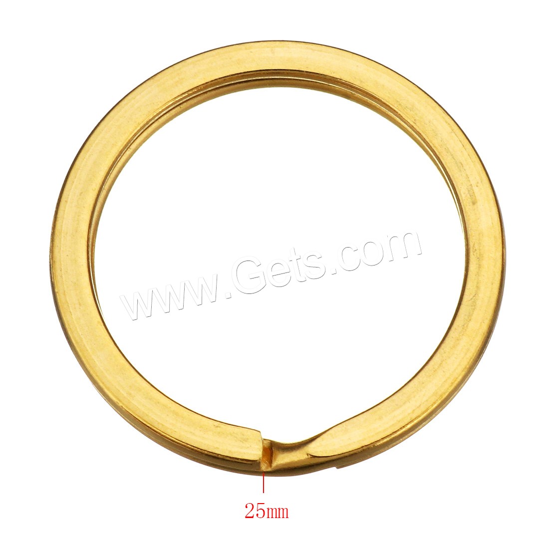 Stainless Steel Key Clasp, Donut, gold color plated, different size for choice, Sold By PC