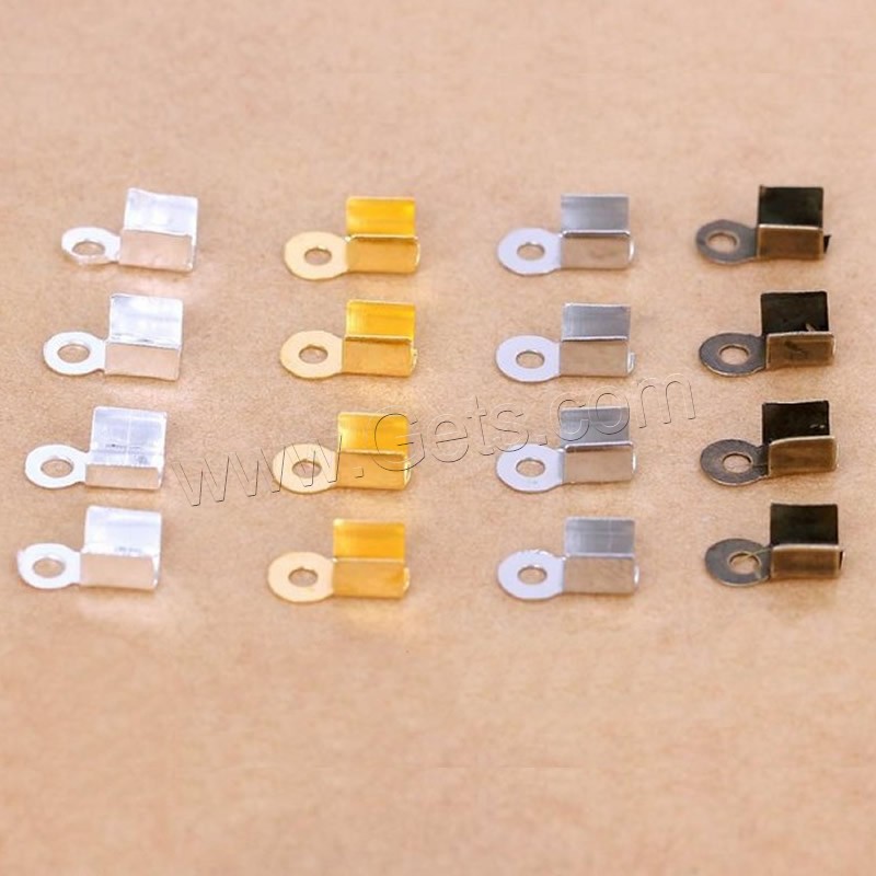 Iron Cord Tips, plated, different size for choice, more colors for choice, lead & cadmium free, Hole:Approx 1.2-1.5mm, 1000PCs/Bag, Sold By Bag