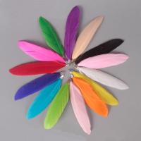 Pendentifs en plumes, plume, avec caution de fer, forme de plume, couleurs mélangées, 70-90mm Environ 1mm Vendu par sac