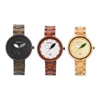 BEWELL® Watch Collection, Wood, with Glass & Stainless Steel, Japanese movement, Life water resistant & for woman, 41mm Approx 8.5 Inch 