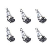 Zinc Alloy Hand Pendants, word love, antique silver color plated, lead & cadmium free Approx 1mm 