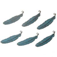Zinc Alloy Feather Pendants, bluing, lead & cadmium free Approx 1mm 